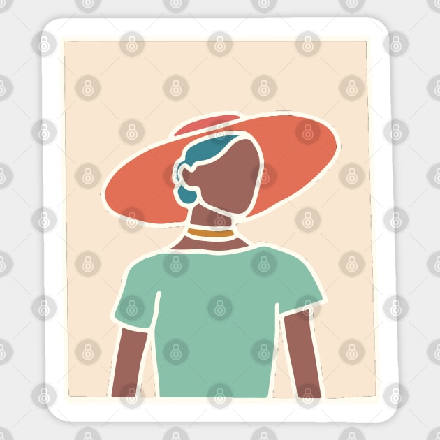 Girl in hat Sticker by Britt Does Design